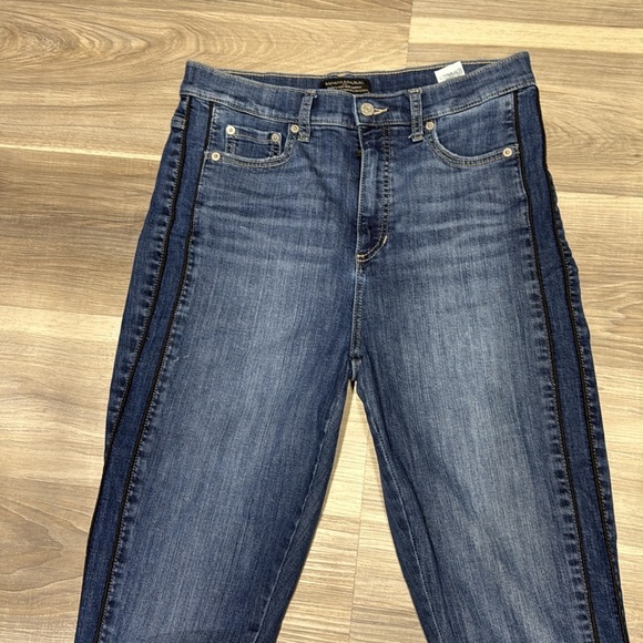 Banana Republic Dark Blue curvy, high-rise, Skinny Jeans size 29 - Picture 4 of 10